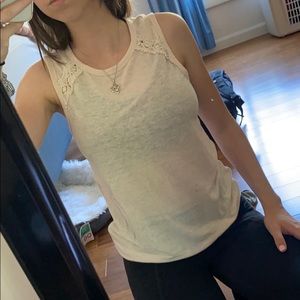 Pinkish white tank top